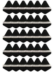 1 pièce/3 pièces/5 pièces/10 pièces/15 pièces/24 pièces Lot d'éponges de maquillage triangulaires noires, velours cristallin à poils courts, doux et collants, à prix abordable, convenant comme cadeau de Noël, cosmétiques, outils de maquillage, articles bon marché, cadeaux, cadeaux pour femmes, cadeaux de Noël - Noir - Voir 19