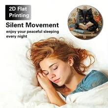 Non-Electric 2D Flat Cat Theme Round Wooden Wall Clock, Farmhouse Style Home Decoration Clock, Suitable For Kitchen, Bedroom, Office - Perfect Autumn Winter Christmas Gift, 24.89x 24.89cm , 2D Flat, Wall Clock Decoration, Clock Wall Decoration, Wall Clock Wall Mount, Self-Adhesive Wall Decoration Clock, Wall Clock Pendant, Decorative Wall Hanging Analog Clock, Clock Wall Sticker, Clock Analog Beautiful Wall, Desktop Clock Decoration, Exquisite Unique Retro Wall Clock, Cool Unique Retro Style Fun Wall Clock, Minimalist Style Wall Clock, Mural Wall Clock, Elegant Room Decoration Clock, Home Decoration Creative Design Clock, Retro Decorative Christmas Wall Clock, Clock Aesthetic Wall, Elegant Silent Wall Clock, Kitchen Decoration, Rural Charm, Handmade Clock - Nhiều màu - Xem 4