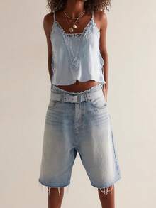 Women's Boho Lace Trim Tank Tops Summer Y2k Spaghetti Strap Sleeveless V Neck Loose Fit Camisole Embroidery Floral Vest Shirt Going Out Cami Tops Streetwear Beach Vacation Clothes Top - 淺藍色 - 查看 4