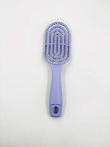 一套长柄粉色女士梳子，采用多色镂空罗纹设计，由ABS塑料制成，尺寸为9.06*2.76英寸，防静电，干湿两用梳子，粉色配件，美发梳，按摩梳，气垫梳，家居生活，宿舍身体护理工具，圣诞节，感恩节。 - 彩色 - 查看 7