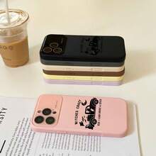 [Nuevo producto] Smartphone con forma de ventana grande con temática de Halloween y diseño de mapache. Compatible con varios modelos de phone, como el 17 Pro, 17 Pro, 17, 16 Pro, 15, 14 y 13 Pro/Plus. Ofrece cobertura total de la lente y una elegante combinación de colores. Teléfono - rosa - Ver 5
