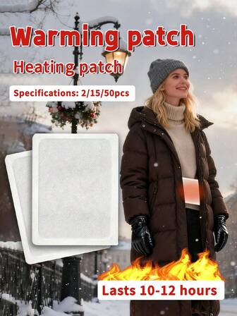 2/15/50-pack, värmeplåster, värmedyna, långvarig konstant temperatur, snabb uppvärmning, andningsbart non-woven-tyg, osynlig och bärbar, mångsidig, vintervänlig, utomhusaktiviteter, lämplig för kvinnors menstruation, kan användas i flera scener och områden
