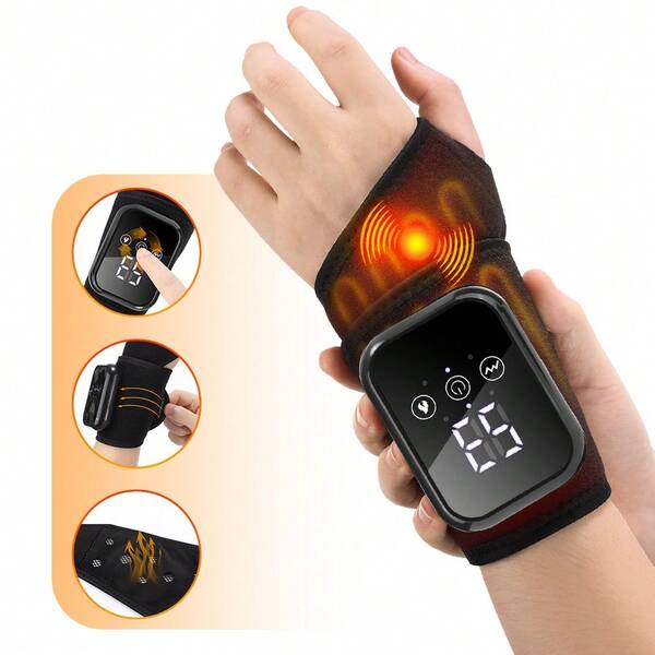 Electric Wrist Protector Hand Wrist Massager Hot Compress Vibration Wrist Support Guard Band Brace Muscle Relaxation Wristband 2000mAh