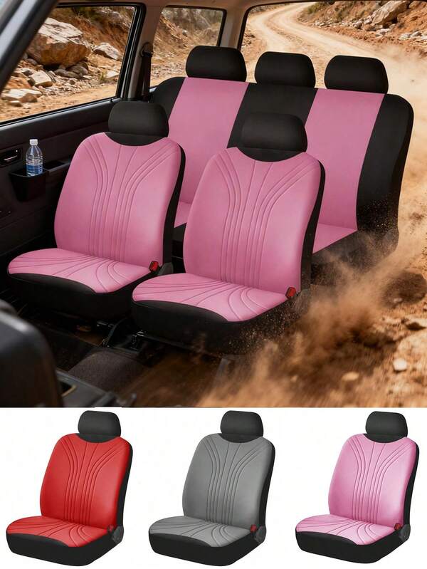 Nine Piece Set Of Two Front Single Front Car Seat Covers, Car Front And Split Rear Seats, Car Interior Covers, Airbag Compatibility, Quick Setting Universal Seat Covers, Suitable For Cars, Trucks, SUVs, Car Seat Covers, Complete Set Of Car Interior Covers Car Seat Covers Full Set Seat Covers