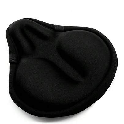 Bike Seat Cover, Wide Gel Exercise Bike Seat Cushion For Women Men Comfort, Fits Spin, Stationary And Cruiser Bikes, Indoor Outdoor Cycling, Water Dust Resistant Cover Included
