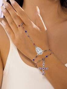 1 Pc Bohemian-Style Octagonal Star And Crystal Tassel Finger Chain Is Suitable For Wearing In Daily Life, Parties, Music Festivals And Other Occasions. They Can Also Be Given As Gifts To Family And Friends On Festivals