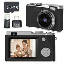 适用于2.4英寸LPS高清屏幕的数码相机,数码模型相机,方便携带和使用,4800万像素照片和1080p视频分辨率,可录制视频、拍照、扩展对焦、延时摄影,支持USB-C充电和图像传输,是男孩、女孩和儿童的理想之选!圣诞节、感恩节、新年礼物佳品 - 多色 - 查看 18