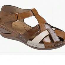Sandalias De Moda Sandalias Plataforma Para Dama - Marrón - Ver 5