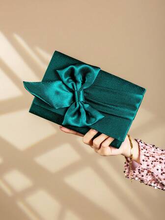 Bolso de embrague decorado con lazo para mujer para citas, fiestas, clubes, eventos, perfecto para fiestas, bodas, bailes de graduación, cenas/banquetes. Combina con vestidos de fiesta, vestidos de noche y vestidos de lentejuelas. Elegante bolso de embrague para mujer. Bolsos de fiesta perfectos para fiestas, bodas, bailes de graduación, cenas/banquetes. Bolsos de embrague de moda para mujer