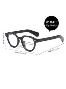 1 Pair Women's Decorative Glasses, Cute Academic Style Non-Prescription Glasses - Multicolor - View 6