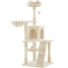 Butterslay 1pc Modern Multilevel Cat Tree Cat Condo With Perch And Scratching Post For Indoor - Màu be - Xem 10