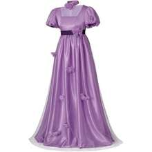 Daphne Cosplay Costume Women's Deluxe Lace Regency Dress - Purple - View 16