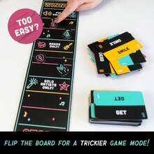 “抢麦克风”卡拉OK游戏，内含250张歌词卡、2个麦克风、2张徽章卡和1份游戏指南——互动派对游戏，适合家庭娱乐、生日庆祝和游戏之夜，卡拉OK配件，趣味设计，耐用纸质材料。 - 彩色 - 查看 4