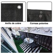 Pantalla de privacidad para valla de 90 cm x 5 m, para balcón, cubierta de privacidad, parabrisas para porche, terraza al aire libre, patio, balcón, para cubrir el sol, Valla de privacidad de 2.95 x 16.4 pies, cubierta de sombra de esgrima resistente para pared, jardín, patio trasero - Negro - Ver 4