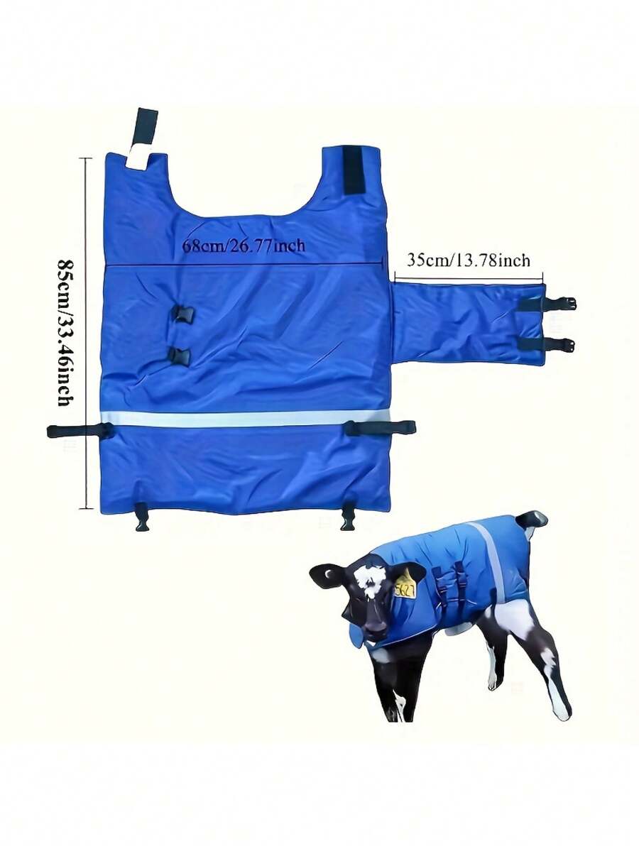 This Thick Wool-Lined Leg Warmer Provides Warmth And Cold Protection. Leg Wear Helps Improve The Survival Rate Of Newborn Animals. Suitable For Male And Female Calves, Foals, And Lambs. - Blue - View 1