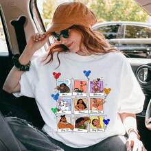 Cute  Cartoon Printed Summer Fashion T-Shirt Women's Cotton Short Sleeve Casual Street Top Loose Clothing - White - View 5