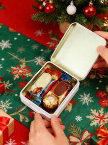 1pc Personalized Custom Rectangular Tin Box, Photo Custom Gift Box, Suitable For Gift Storage Box, Candy Storage Box, Small Storage Box, Candy Packaging Box, Custom Wedding Candy Tin, Wedding Candy Box, Personalized Gift Box Customization - Multicolor - View 7