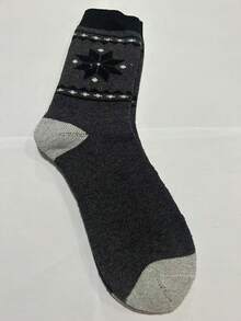 5 Paar/1 Paar Herbst/Winter Herren Socken, modische super dicke Fleece Wollsocken, warme Ahornblatt Socken