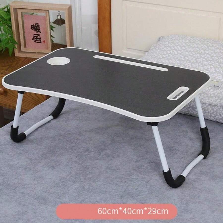Folding Laptop Table Stand Bed Tray Sofa Lap Portable Computer Desk Breakfast - Black - View 1