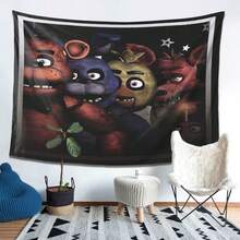 Fr1ddie Fazbear Themed Tapestry - Perfect Gift For Sports Fans, Soft Texture Decorative Piece For Living Room, Bedroom,  Office & Party - 彩色 - 查看 3