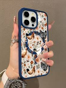 This Adorable Magnetic Case Features A Chick Nestled Among Flowers. It's Lightweight, Drop-Resistant, And Stylishly Designed For Girls. It's Suitable For IPhone 17, 17 Air, 17 Pro, 17 Pro Max, 16, 15, 14 Pro Max, 13, 12, 11 Plus, And The Galaxy S22/S23/S24/25 Ultra/FE+. It's A Shockproof Acrylic Cover For Smartphones, A Protective Magnetic Case For Cell Phones, And An Aesthetic Resistance Case. - Nhiều màu - Xem 1