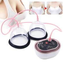 Máquina de vacío de senos con tazas, terapia de senos con control remoto y temporizador, máquina de ventosas con copa de vacío (tapa B) - Blanco Rojo - Ver 4