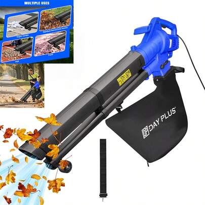 Vandise 3500W 3-In-1 Electric Leaf Blower & Vacuum Shredder - 35L Collection Bag, Variable Speed, Lightweight For Home Garden Use
