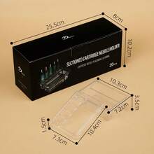 20PCS Disposable Square Partition Cup Holder, Disposable Needle Holder, Tattoo Needle Cleaning Cup, Tattoo Supplies - 無色 - 查看 3