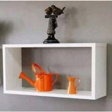 Nicho Retangular Grande 50x25x10 cm – 100% MDF para Sala, Quarto e Cozinha - Branco - Visão 7