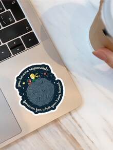 100PCS Cute Cartoon Little Prince With Rose And Fox Stickers Graffiti Vinyl Stickers For Scrapbook, Journaling, Laptop, Bumper, Skateboard, Water Bottles, Computer, Phone, Cartoon, Hard Hat, Car - 彩色 - 查看 6