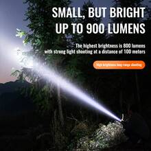 1pc V3 Mini LED Flashlight, Multifunctional Keychain Light, 12 Modes Fluorescent USB-C Rechargeable Flashlight, Outdoor Camping Lamp - Multicolor - View 6