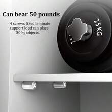 50pcs Partition Shelf Bracket, Shelf Pin, Cabinet Shelf Screw, Glass Shelf Bracket - Silver - View 8