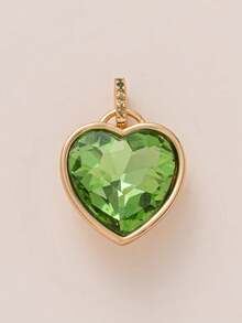 1PC Fashionable DIY, Simple And Elegant, Heart-Shaped Zirconia Cat Maple Leaf Pendant, Gold-Plated And Color-Preserved 14K