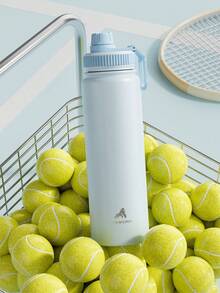 18/26/40盎司不锈钢保温运动水壶，带吸管盖，宽口双层防漏设计，保冷24小时，保温12小时 - 26oz淺藍色 - 查看 8