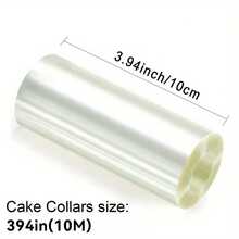 1/3Rolls Acetate Roll Cake Collar, Clear Cake Decorating Strips, 5/10m Length For Baking Surrounding Edge Decorating Transparent Acetate Cake Collar Roll, Plastic Mousse Cake Strips For Chocolate Baking, Cake Decorating Supplies - Multicolor - View 15
