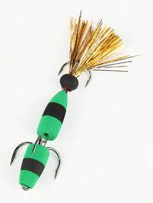 1pc Large Soft Fishing Lure, Saltwater Foam Fake Bait, Outdoor Fishing Swinging Wobble Bass Lure, Saltwater Trolling Lifelike Fishing Lure, Foam Hook Soft Bait, Triple Hook Fake Bait Rig - Multicolor - View 11