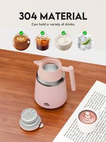 Meoky 37oz Large Capacity Coffee Pot, Insulated Coffee Pot Stainless Steel Vacuum Insulation Pot, Suitable For Hot Christmas Coffee Pot, Can Be Used As A Family Gift