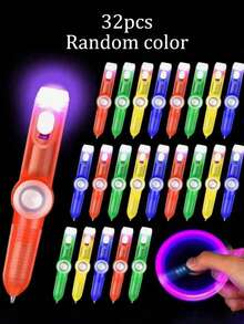 32pcs/15pcs/8pcs LED Rotating Glow Pens - Hand Back Glow EDC - Back To School - Classroom Rewards, Birthday Gifts, Party Favors - Classroom Prizes - Fun Gifts, Christmas Gifts, Halloween Gifts