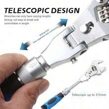 10" Adjustable Torque Wrench – 5-In-1 Ratchet & 180° Folding Spanner For Precision Mechanics - 1Pcs - View 5