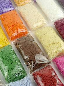 Farbiges Raffia-Papierschnitzel, geeignet für Hochzeitsgeschenke, Geschenkboxen, Obstboxen, Verpackungsdekoration - farbige Papierschnipsel, ideal für Hochzeitsgeschenke - Verschiedenfarbig - Übersicht 9