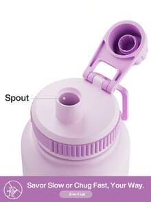 18/26/40 oz Insulated Stainless Steel Sports Water Bottle with Spout & Handle Lids,Wide Mouth Water Jug with Double Walled Leak Proof Keep Cold for 24 Hrs Hot for 12 Hrs