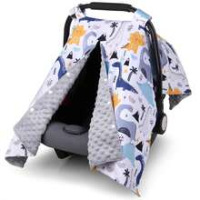 Oaoleer 1PC Car Seat Cover Baby, Carseat Covers Baby Boy, Minky Infant Car Seat Cover Winter, Peekaboo Opening Car Seat Canopy, Multi-Use Baby Carrier - 冬季 - 查看 14