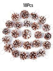 20/50 Piezas Conos de piña decorativos falsos y convenientes de estilo DIY para decoración de Navidad, otoño, invierno y hogar. Decoración realista de piñas artificiales para coronas navideñas, regalos y decoración de dormitorio.