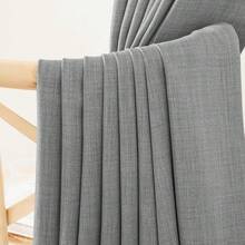 2025  Bedroom Curtains 2 Panels Sets Faux Linen Textured, Pinch Pleated Room Darkening Light/Heat Blocking Window Drapes Thermal Insulated For Living Room, Angora, W50 X L108, 2 Panels - 淺灰色 - 查看 5