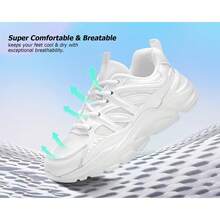 Women's Road-Running-Shoes Slip On Ladies Walking Fashion Athletic Sneakers Work Gym Comfort Lightweight Mesh Soft SoleChristmas - 米色 - 查看 5
