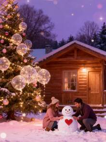 Conjunto de 10 balões transparentes com luzes LED - Ideais para casamentos, despedidas de solteiro(a), aniversários, decoração de casamentos, cenários, balões de hélio transparentes, festas com luzes neon, surpresas românticas, presentes de aniversário para noivas, decoração de festas de casamento, decoração de festas de Natal e Dia dos Namorados. - Ouro - Ver 9