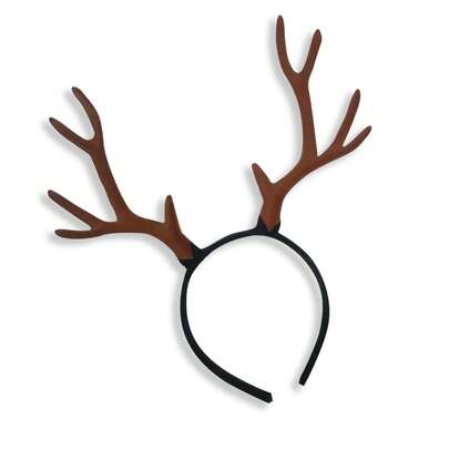 Serre-tête en bois de renne, serre-tête en bois de cerf rouge, serre-tête en bois de renne pour jeu de rôle, serre-tête de renne de Noël, convient pour les déguisements de Noël, les fêtes de Noël et les événements.