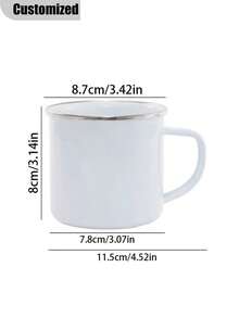 Taza de esmalte personalizada con foto, regalo único para ocasiones especiales, taza de café personalizada con foto, taza de camping personalizada, regalo de Navidad personalizado, taza de aniversario personalizada con foto, regalo perfecto para familia y amigos, taza de esmalte de Halloween personalizada, taza personalizada, taza de café personalizada, diseño elegante - multicolor - Ver 7