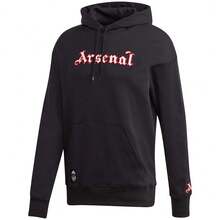 Adidas بلوفر كنزة رياضية طويلة الأكمام للرجال من آرسنال، محبوكة، قابلة للتنفس ومريحة - الأسود - مشاهدة 6