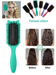 0150623540004 2025 Curling Hair Styling Comb - Featuring Bristles And Special Design, Curling Hair Styling Comb Crafted Specifically For Curly Hair, Suitable For Both Men And Women, Helps Shape And Style Curly Hair, Reduces Pulling And Separation. Ideal Hair Styling Tool, Hair Product And Accessory For Salons, Spas, Travel, Back-To-School, Vacation, Etc. Also A Great Hair Accessory For Women.